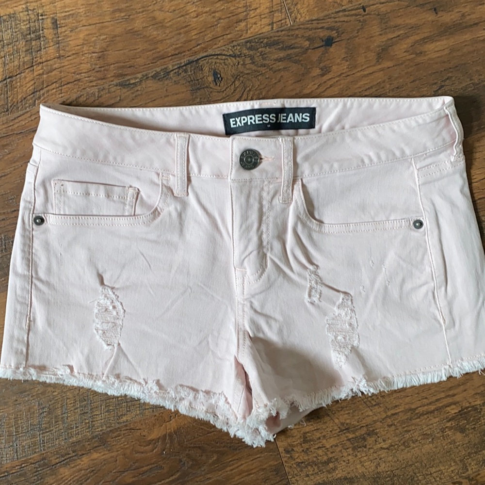 NWOT Pale Pink Express Jean Shorts